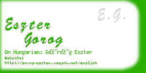 eszter gorog business card